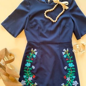 Adrianna Papell Navy Dress with flowers